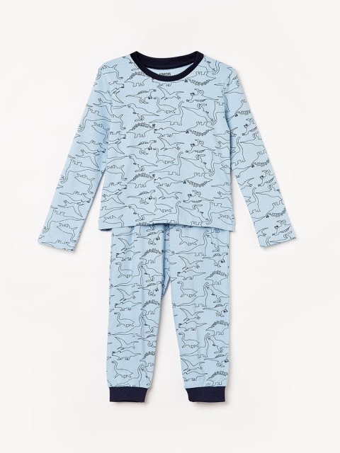 

Juniors by Lifestyle Boys Blue Cotton Printed Sleepsuit