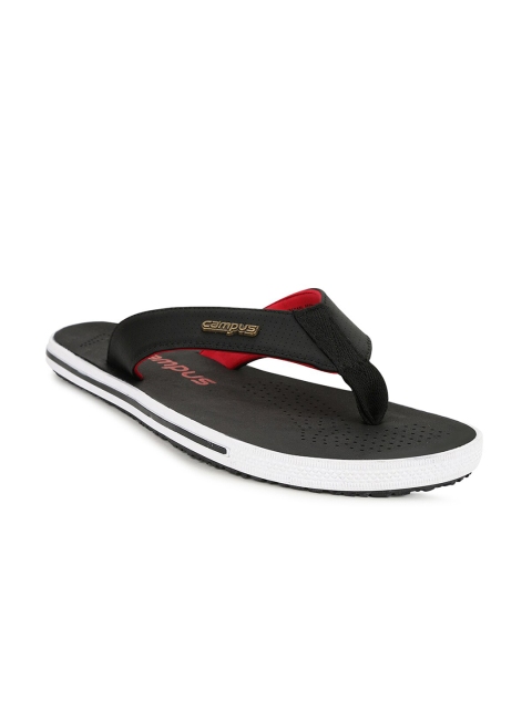 

Campus Men Black & Red Printed Thong Flip-Flops
