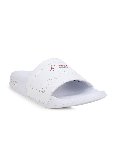 

Campus Men White & Red Printed Sliders