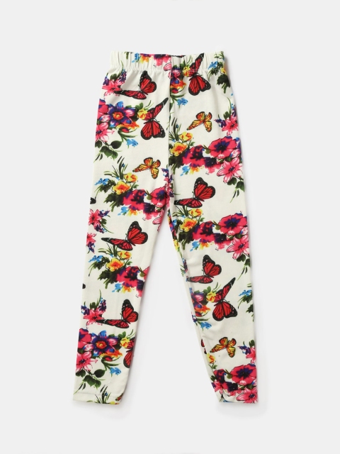 

Hopscotch Girls White Butterfly Print Leggings