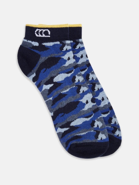 

Ajile by Pantaloons Men Blue & Grey Patterned Ankle Length Socks