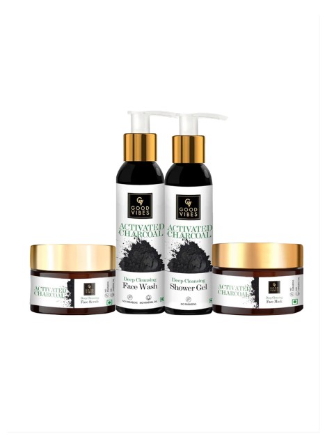 

Good Vibes Unisex Transparent Charcoal Range Combo Kit