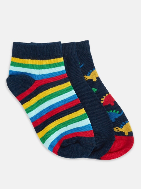 

Pantaloons Junior Boys Pack of 3 Assorted Ankle Length Socks