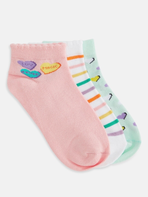 

Pantaloons Junior Girls Pack Of 3 Assorted Ankle-Length Socks