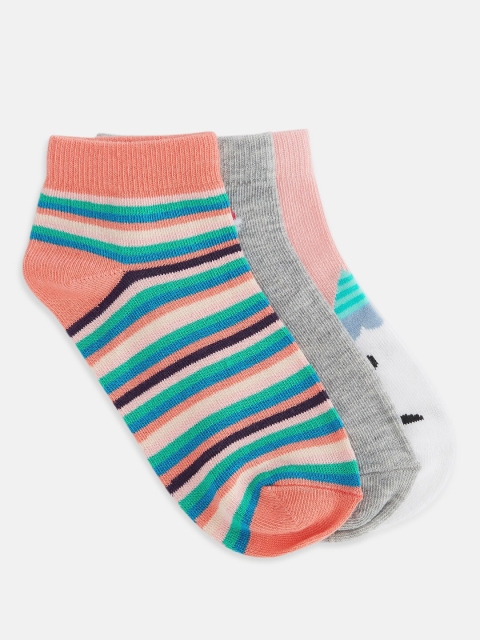 

Pantaloons Junior Girls Pack Of 3 Assorted Ankle-Length Socks