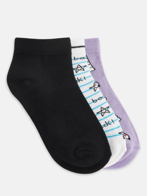 

Pantaloons Junior Girls Pack Of 3 Assorted Ankle-Length Socks