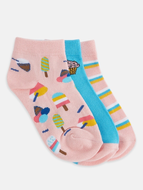 

Pantaloons Junior Girls Pack Of 3 Assorted Ankle-Length Socks