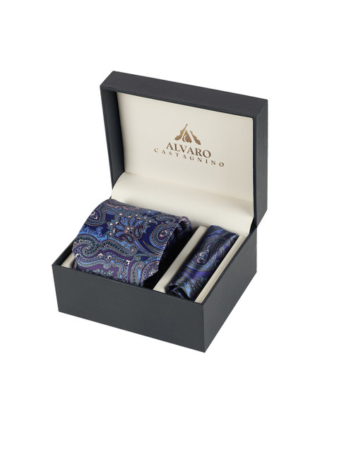 

Alvaro Castagnino Men Blue & Black Printed Accessory Gift Set