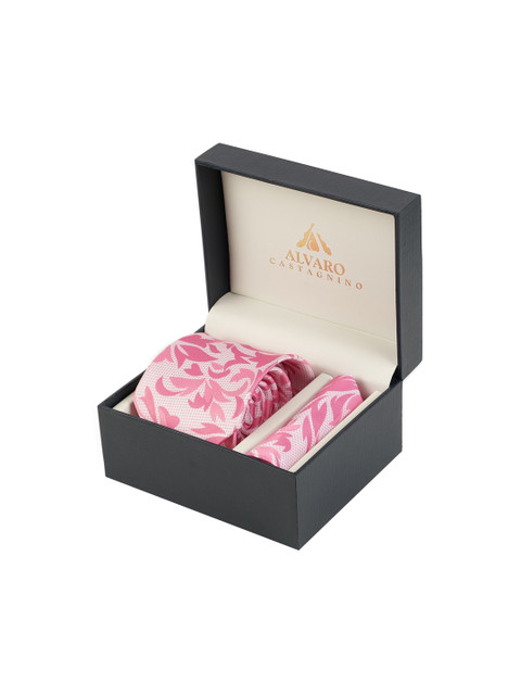 

Alvaro Castagnino Men Pink & White Digital Printed Microfiber Accessory Gift Set