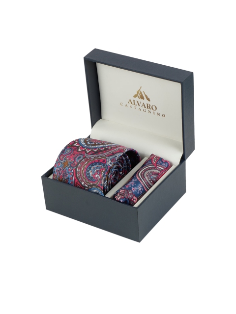 

Alvaro Castagnino Men Pink & Blue Digital Printed Accessory Gift Set