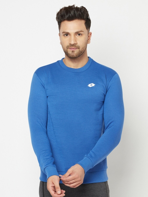 

Lotto Men Blue Solid Cotton Sweatshirts