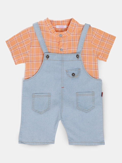 

Hopscotch Boys Orange Shirt & Dungarees Shirt