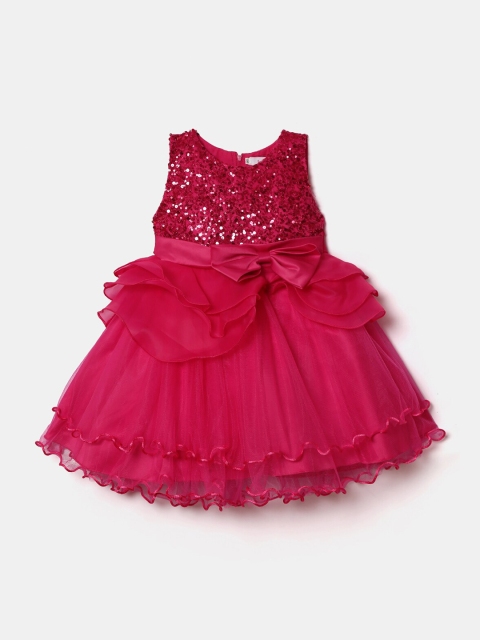 

Hopscotch Girls Pink Embellished Fit and Flare Dress
