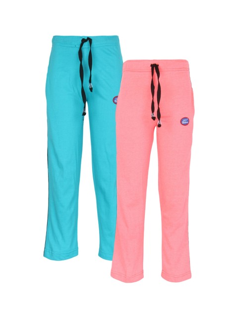 

VIMAL JONNEY Unisex Kids Multicolor Cotton Blended Trackpant Pack of 2, Peach