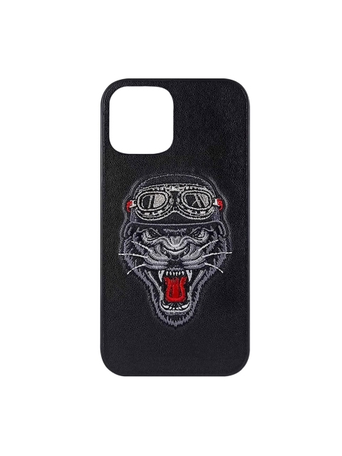 

TREEMODA Black & White Printed Leather iPhone 11 Back Case