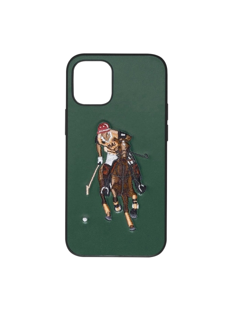 

TREEMODA Green & Brown Polo Man Leather iPhone 12 Pro Max Back Case