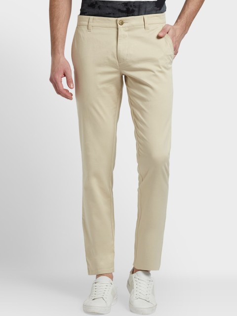 

Parx Men Beige Tapered Fit Trousers