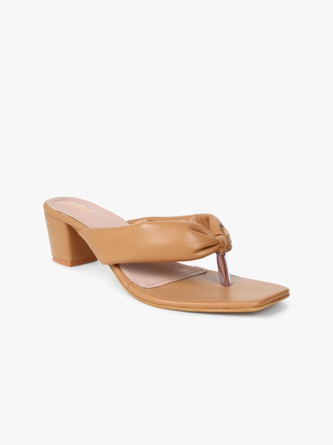 

KLASE Tan Brown Block Sandals