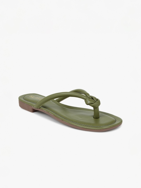 

KLASE Women Green T-Strap Flats