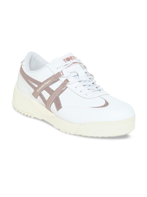 

Onitsuka Tiger White Striped Leather Sneakers