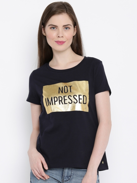 

ONLY Women Black Printed T-Shirt