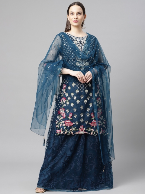 

Readiprint Fashions Blue Embellished Unstitched Dress Material