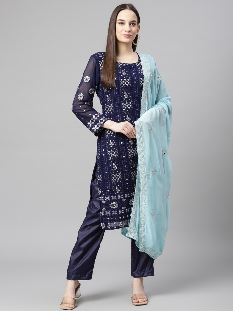 

Readiprint Fashions Blue Embroidered Unstitched Dress Material