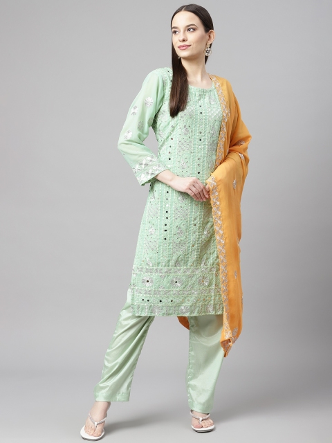 

Readiprint Fashions Green Embroidered Unstitched Dress Material