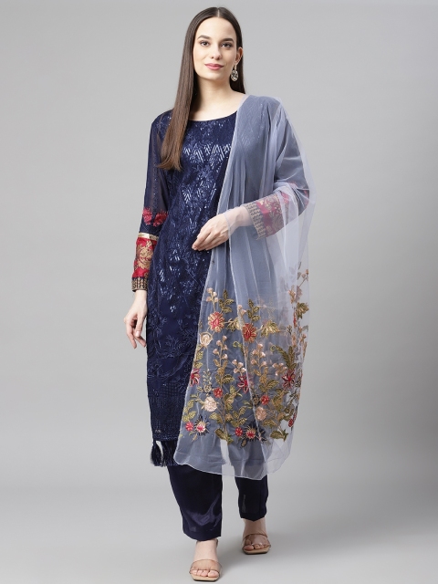 

Readiprint Fashions Blue Embroidered Unstitched Dress Material