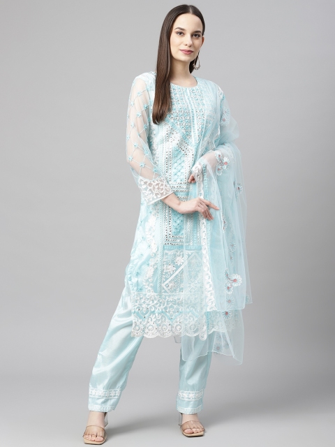 

Readiprint Fashions Blue Embroidered Unstitched Dress Material