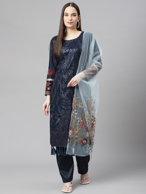 

Readiprint Fashions Blue Embroidered Unstitched Dress Material
