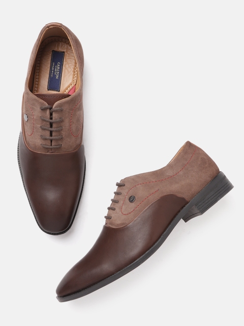 

Carlton London Men Brown Colourblocked Formal Oxfords
