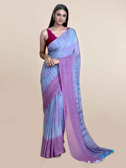 

Suta Blue & Purple Tie & Dye Saree