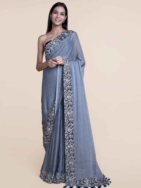 

Suta Grey & White Pure Cotton Saree