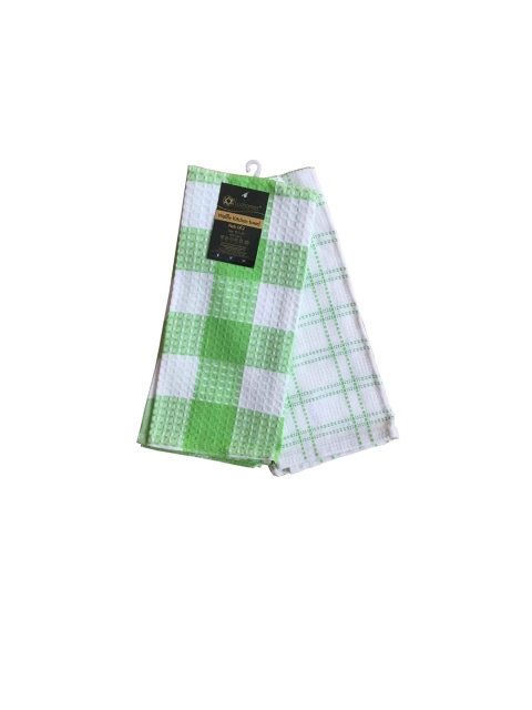 

Lushomes Set of 2 Cotton Kitchen Towels, Green