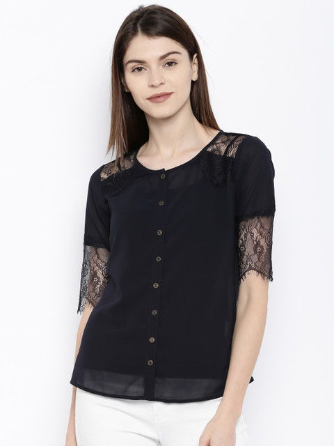 

Lee Cooper Women Black Shirt-Style Top