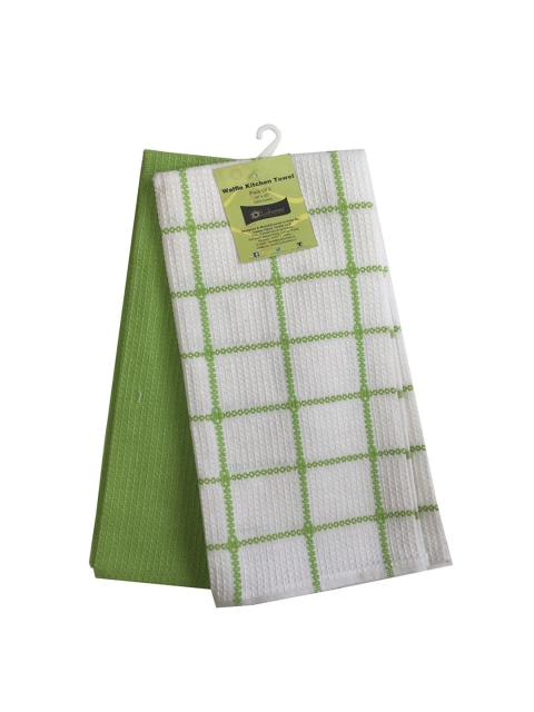 

Lushomes Set Of 2 Cotton Kitchen Towels, White