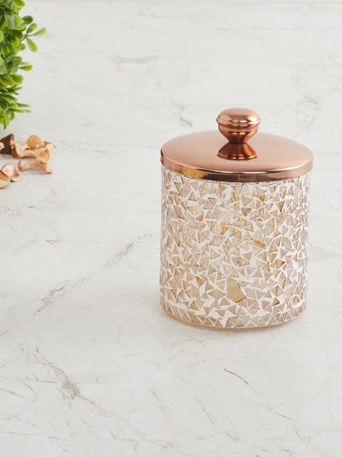 

Home Centre Gold-Toned Glass Bathroom Accessories