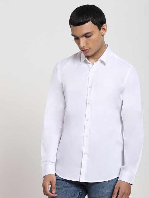 

Bewakoof Men White Opaque Casual Cotton Shirt