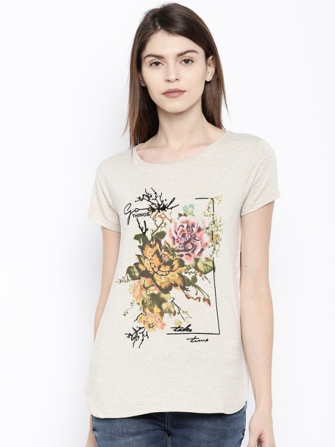 

Lee Cooper Beige Printed Round Neck T-shirt