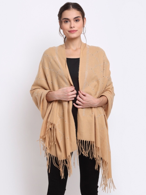 

LOOM LEGACY Women Beige Woven Design Stole