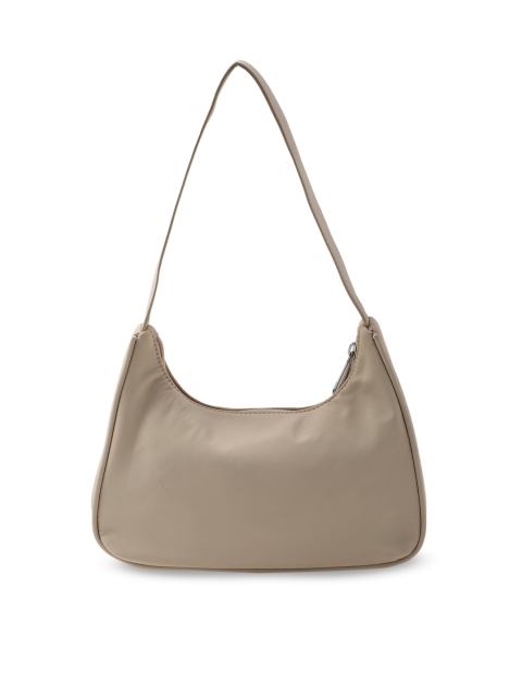 

FOREVER 21 Beige PU Structured Handheld Bag