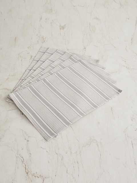 

Home Centre Set Of 6 Assorted Striped Cotton Dining Table Placemats
