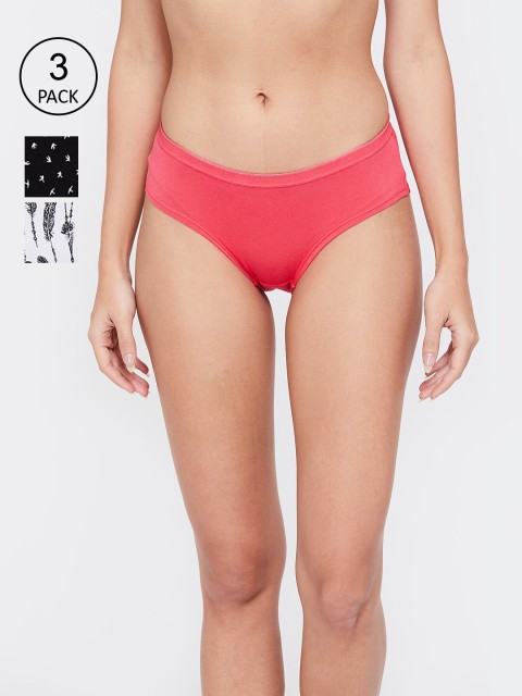 

Ginger by Lifestyle Pack of 3 Cotton Blend Briefs 1000006828537, Coral