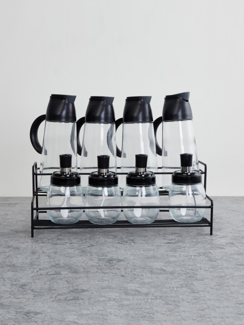 

Home Centre Transparent Metal Kitchen Storage-8 Piece