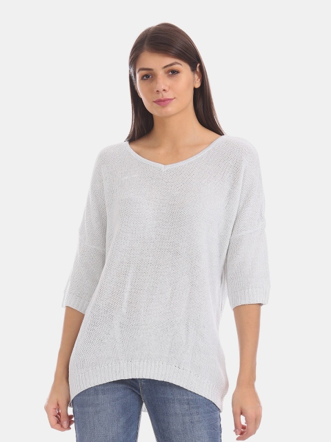

Cherokee White Extended Sleeves Regular Top