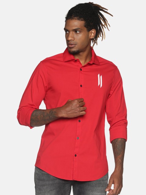 

ATTIITUDE Men Red Slim Fit Opaque Casual Shirt