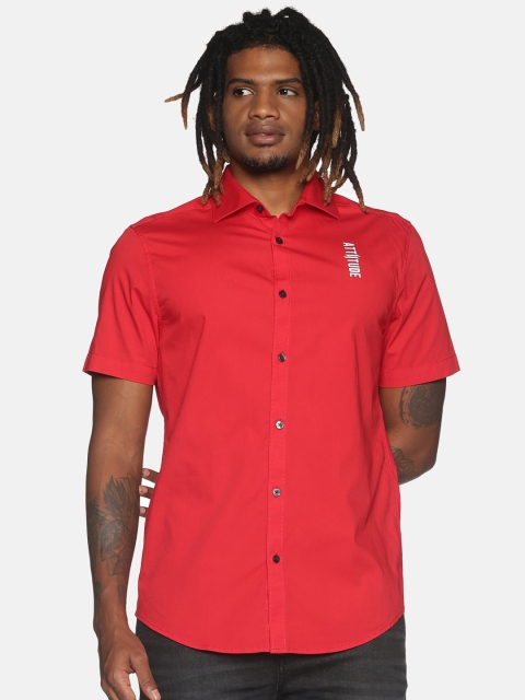 

ATTIITUDE Men Red Slim Fit Opaque Casual Shirt