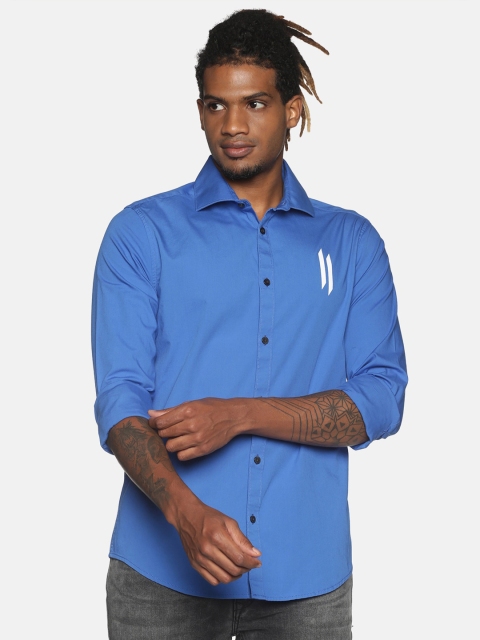 

ATTIITUDE Men Blue Slim Fit Opaque Casual Shirt