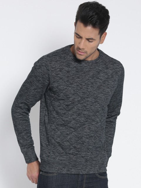 

BLEND Charcoal Grey Quilted Sweatshirt